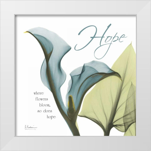 Calla Hope White Modern Wood Framed Art Print by Koetsier, Albert