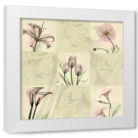 Spring Squares 1 White Modern Wood Framed Art Print by Koetsier, Albert