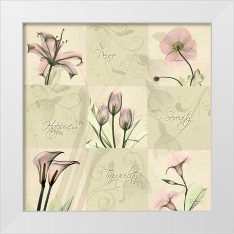 Spring Squares 1 White Modern Wood Framed Art Print by Koetsier, Albert