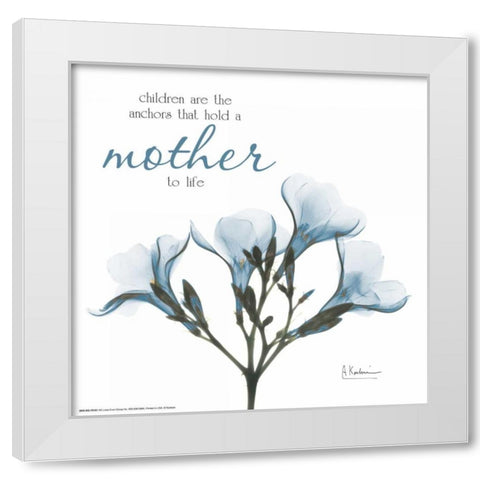 Mother Oleander A56 White Modern Wood Framed Art Print by Koetsier, Albert