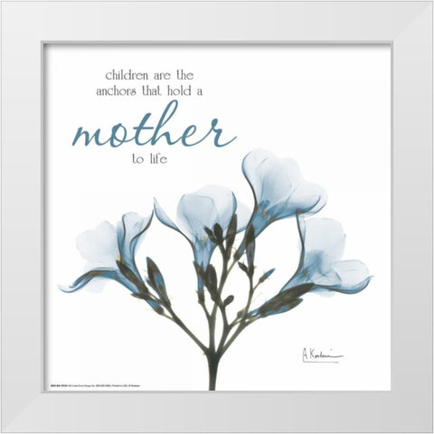 Mother Oleander A56 White Modern Wood Framed Art Print by Koetsier, Albert