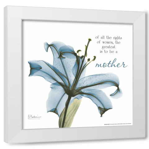 Mother Lily A36 White Modern Wood Framed Art Print by Koetsier, Albert