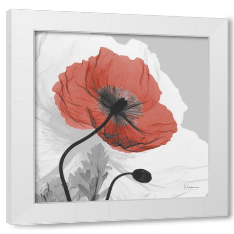 Poppy Prince White Modern Wood Framed Art Print by Koetsier, Albert