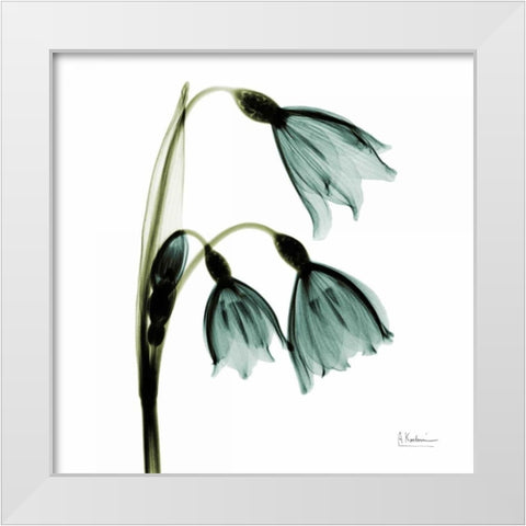 Three Tulips in Green White Modern Wood Framed Art Print by Koetsier, Albert