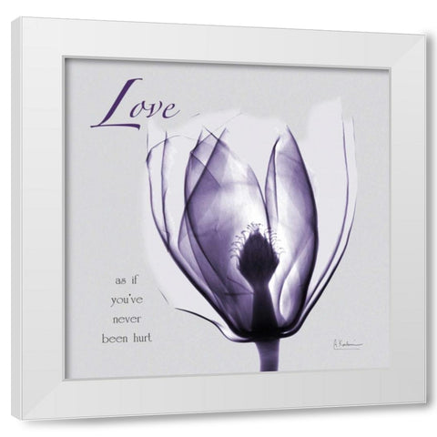 Plum Magnolia Love White Modern Wood Framed Art Print by Koetsier, Albert