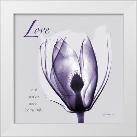 Plum Magnolia Love White Modern Wood Framed Art Print by Koetsier, Albert