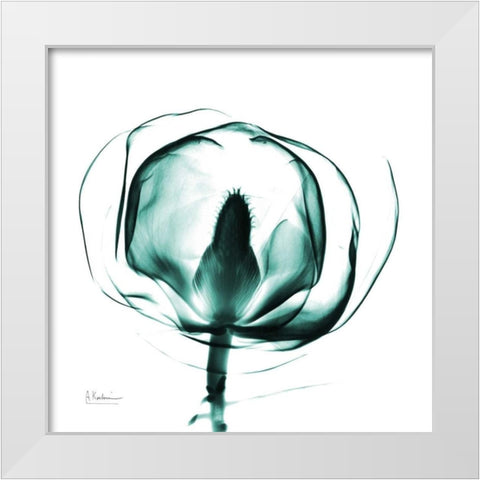 Gracious Green Bulb White Modern Wood Framed Art Print by Koetsier, Albert