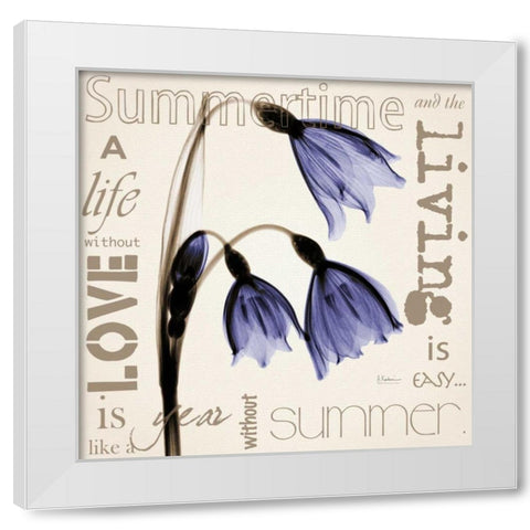 Snow drop Summer White Modern Wood Framed Art Print by Koetsier, Albert