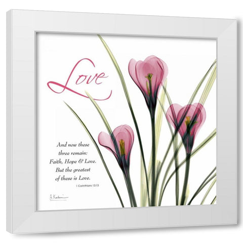 loveCrocusC37 White Modern Wood Framed Art Print by Koetsier, Albert