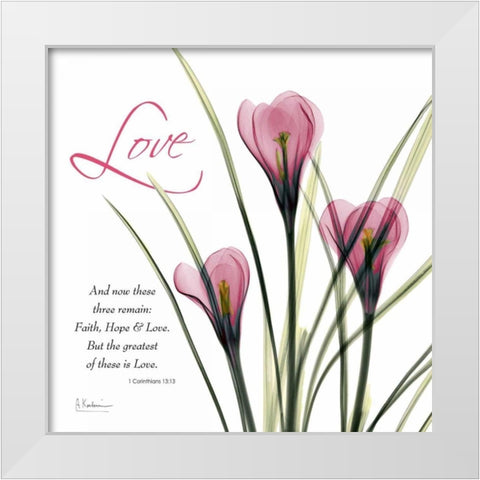 loveCrocusC37 White Modern Wood Framed Art Print by Koetsier, Albert