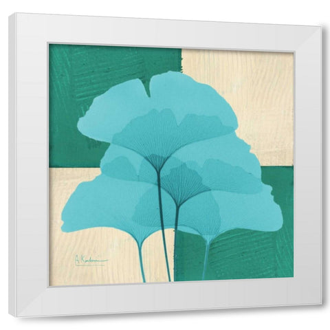 Gingko E162 White Modern Wood Framed Art Print by Koetsier, Albert