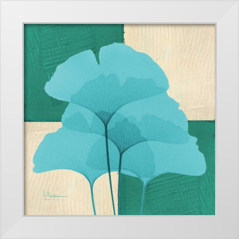 Gingko E162 White Modern Wood Framed Art Print by Koetsier, Albert