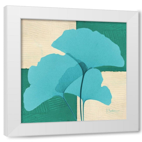 Gingko E97 White Modern Wood Framed Art Print by Koetsier, Albert