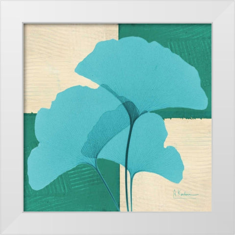 Gingko E97 White Modern Wood Framed Art Print by Koetsier, Albert