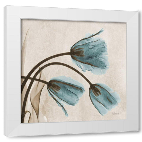 Tulips L83 White Modern Wood Framed Art Print by Koetsier, Albert