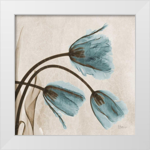 Tulips L83 White Modern Wood Framed Art Print by Koetsier, Albert