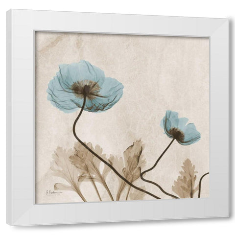 Poppies L167 White Modern Wood Framed Art Print by Koetsier, Albert
