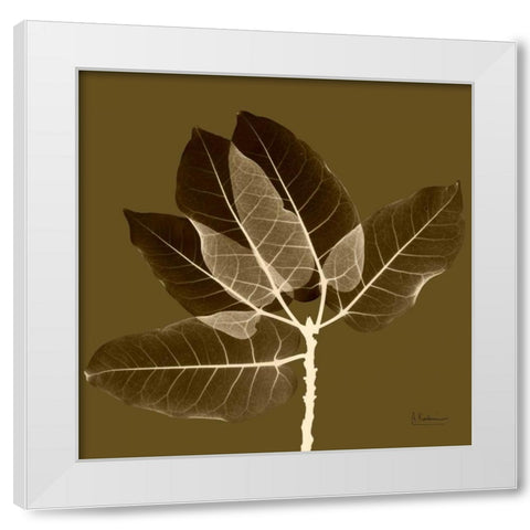 Harvest Leaves 1D White Modern Wood Framed Art Print by Koetsier, Albert