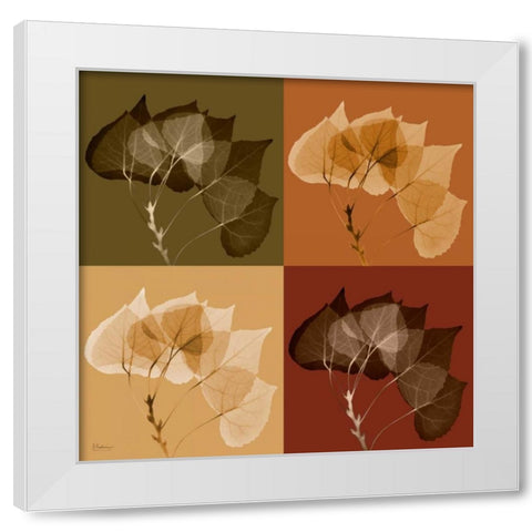 Harvest Leaves 2 White Modern Wood Framed Art Print by Koetsier, Albert