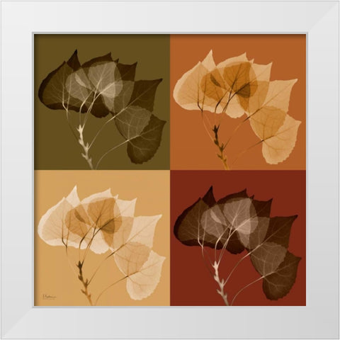 Harvest Leaves 2 White Modern Wood Framed Art Print by Koetsier, Albert