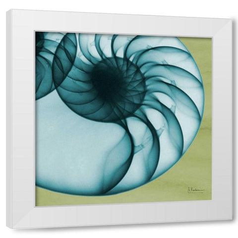 Neon Nautilus White Modern Wood Framed Art Print by Koetsier, Albert