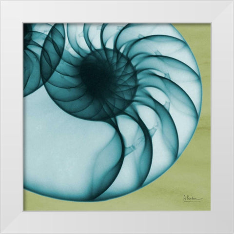 Neon Nautilus White Modern Wood Framed Art Print by Koetsier, Albert