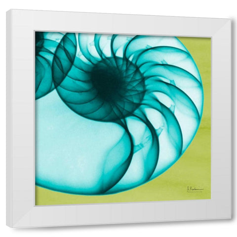 Neon Nautilus White Modern Wood Framed Art Print by Koetsier, Albert