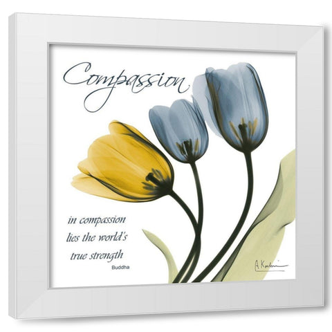 Tulips Compassion White Modern Wood Framed Art Print by Koetsier, Albert