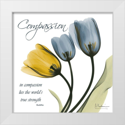 Tulips Compassion White Modern Wood Framed Art Print by Koetsier, Albert