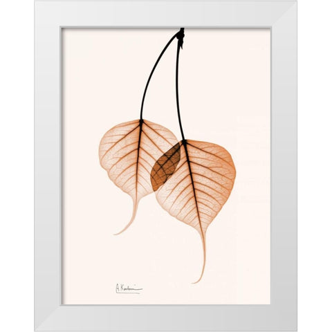 Bodhi Tree orange White Modern Wood Framed Art Print by Koetsier, Albert