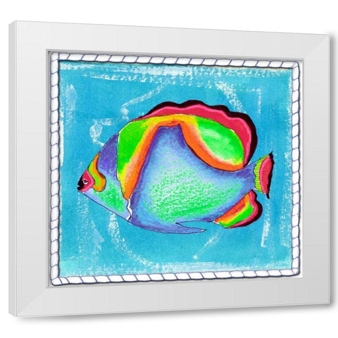 Beach Front Butterfly Fish White Modern Wood Framed Art Print by Ormsby, Anne