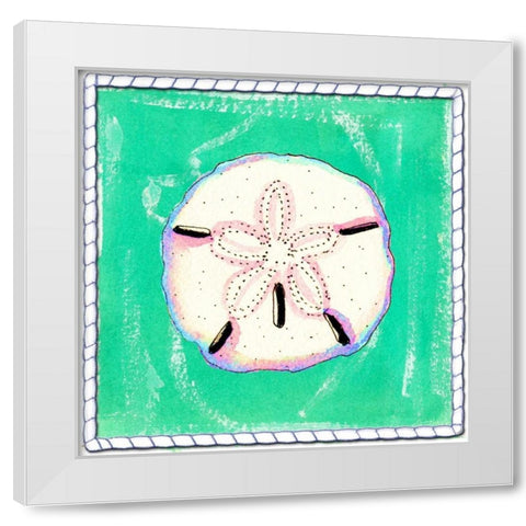 Beach Sandollar White Modern Wood Framed Art Print by Ormsby, Anne