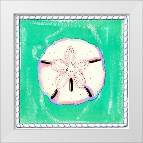 Beach Sandollar White Modern Wood Framed Art Print by Ormsby, Anne