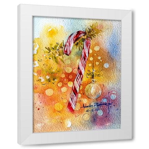 Sugar Candy White Modern Wood Framed Art Print by Rudraksi, Ashwini