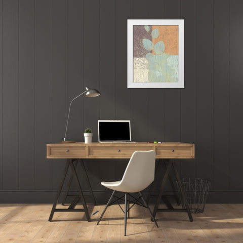Elegant Branch 2 White Modern Wood Framed Art Print by Saunders, Alonzo