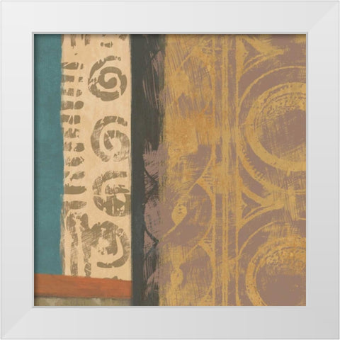 African Tribe 2 White Modern Wood Framed Art Print by Saunders, Alonzo