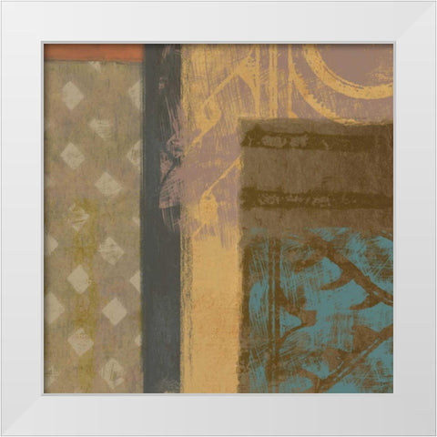 African Tribe 3 White Modern Wood Framed Art Print by Saunders, Alonzo