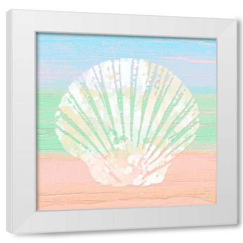 Pastel Coastal 1 White Modern Wood Framed Art Print by Saunders, Alonzo