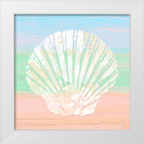 Pastel Coastal 1 White Modern Wood Framed Art Print by Saunders, Alonzo
