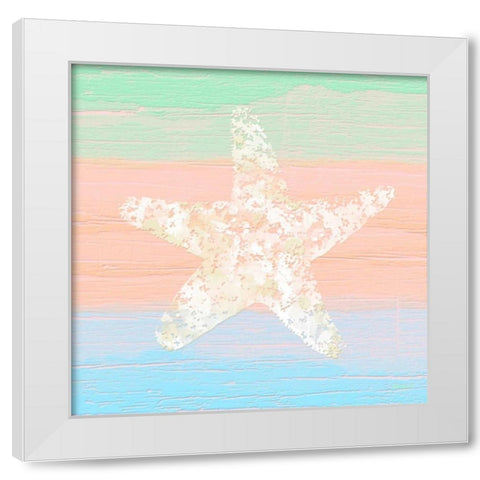Pastel Coastal 3 White Modern Wood Framed Art Print by Saunders, Alonzo