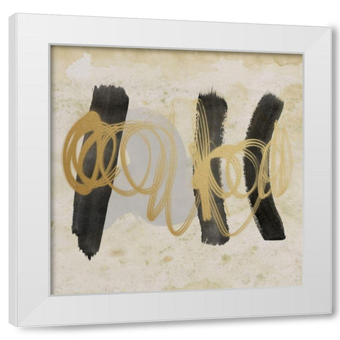 Peaceful Movement White Modern Wood Framed Art Print by Saunders, Alonzo