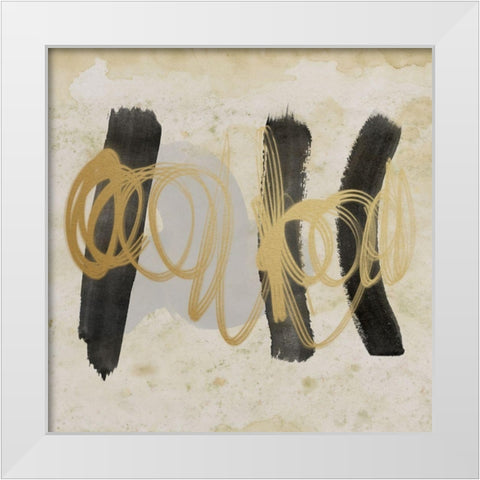Peaceful Movement White Modern Wood Framed Art Print by Saunders, Alonzo