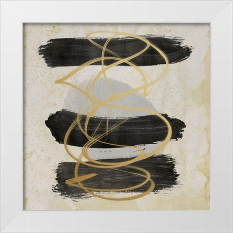 Upward Spiral White Modern Wood Framed Art Print by Saunders, Alonzo