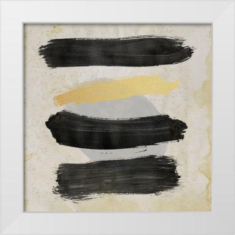 Up the Ladder White Modern Wood Framed Art Print by Saunders, Alonzo