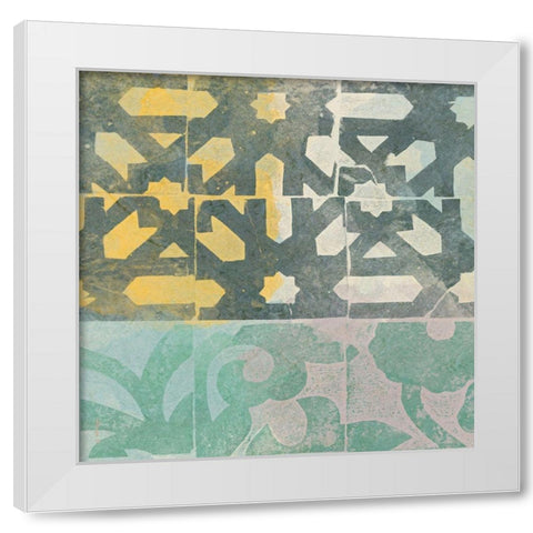 Decorative Life Squared 2 White Modern Wood Framed Art Print by Saunders, Alonzo