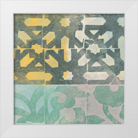 Decorative Life Squared 2 White Modern Wood Framed Art Print by Saunders, Alonzo