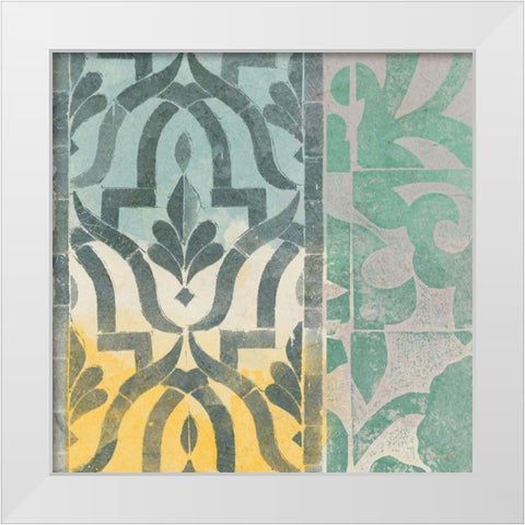 Decorative Life Squared 3 White Modern Wood Framed Art Print by Saunders, Alonzo