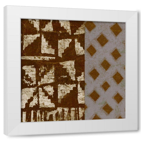 Tribal Essence 2 White Modern Wood Framed Art Print by Saunders, Alonzo