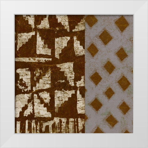 Tribal Essence 2 White Modern Wood Framed Art Print by Saunders, Alonzo
