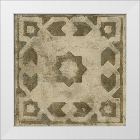 Brown Tile Dark 2 White Modern Wood Framed Art Print by Saunders, Alonzo